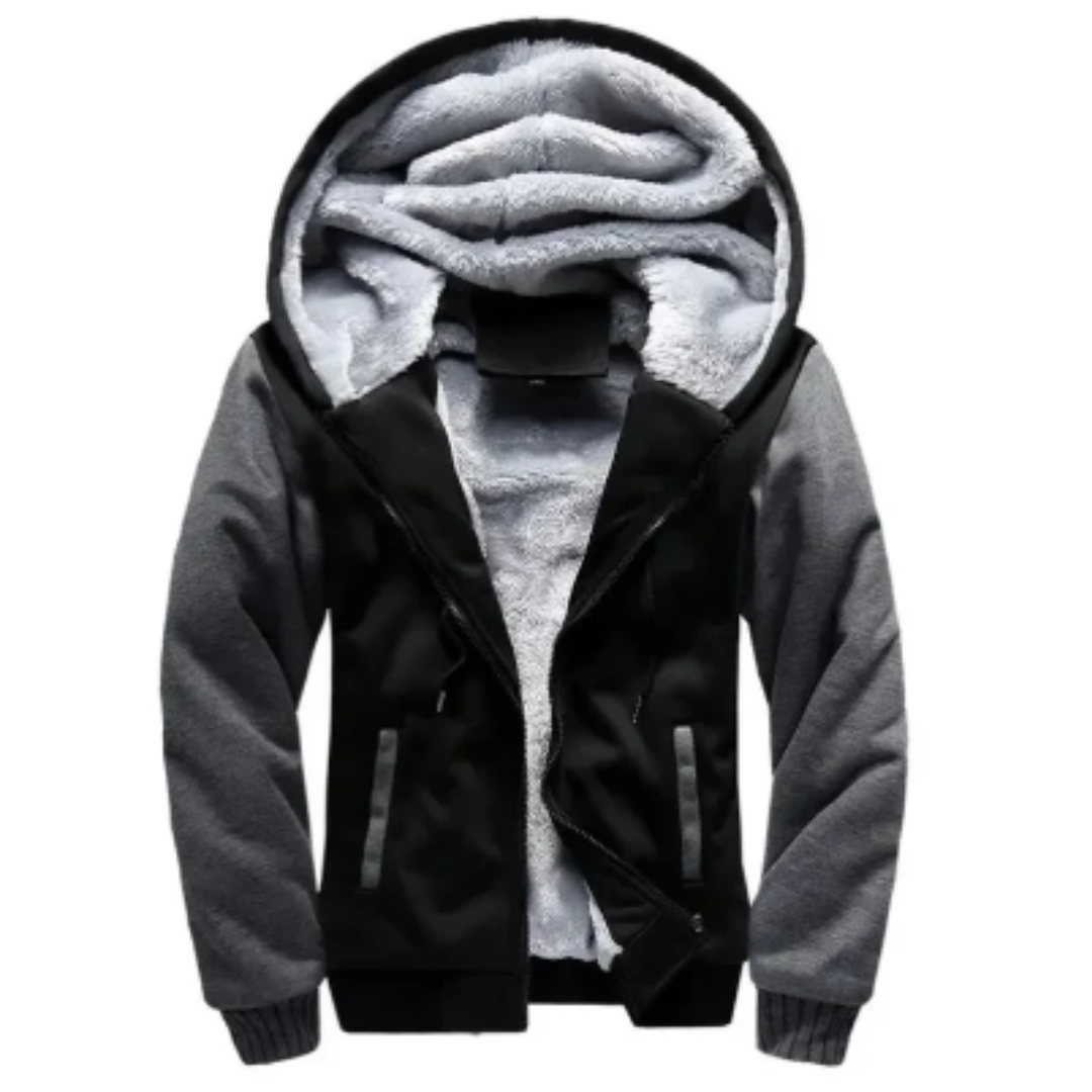 MEN’S FLEECE QUILTED JACKET | WITH HOOD