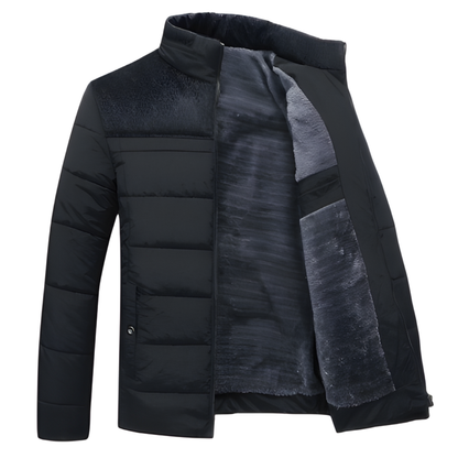 MEN’S WINTER QUILTED JACKET | STAND-UP COLLAR