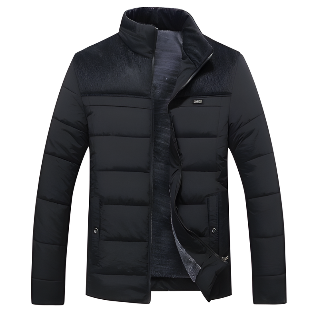 MEN’S WINTER QUILTED JACKET | STAND-UP COLLAR
