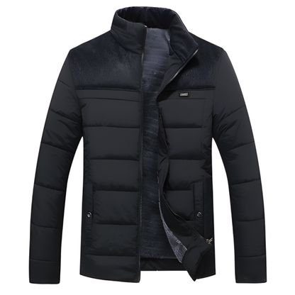 MEN’S WINTER QUILTED JACKET | STAND-UP COLLAR